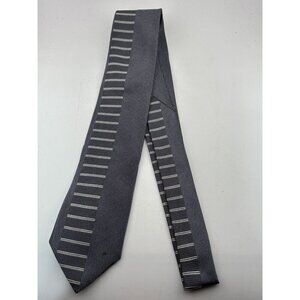 Dolce & Gabbana Made in Italy Men's Silk Neck Tie Grey Striped